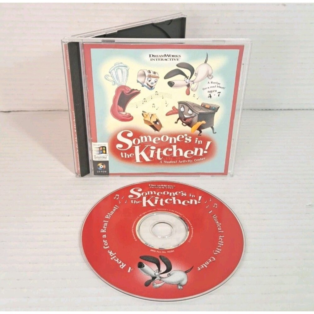 DreamWorks Interactive Someone’s in the Kitchen PC CD-ROM 1996 Educational Game